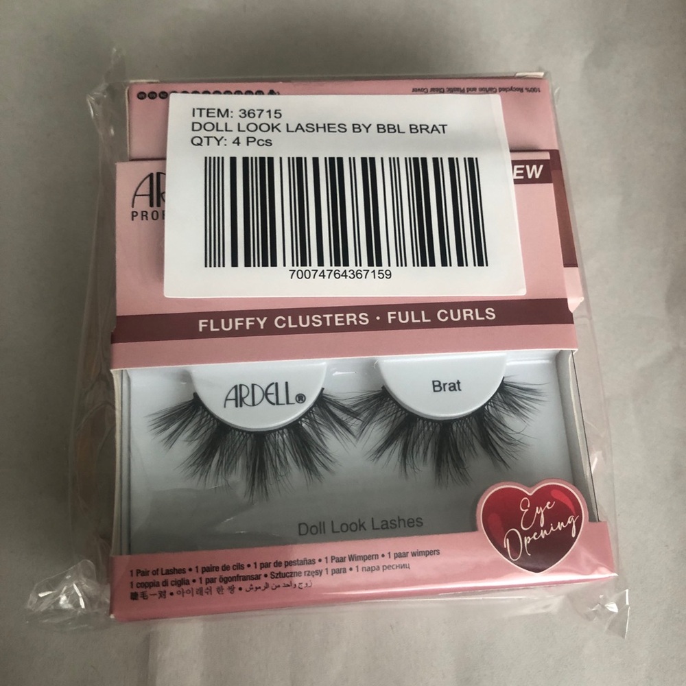 Ardell Doll Look Lashes Fluffy Clusters Full Curls - Brat 4 Pack